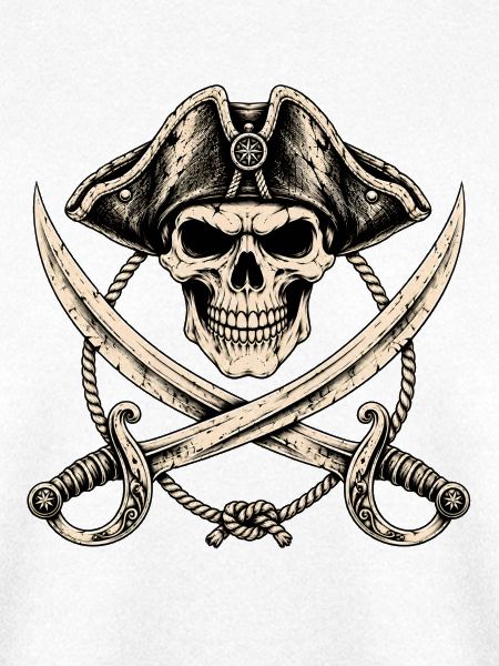 Piratenschädel mit gekreuzten Säbeln