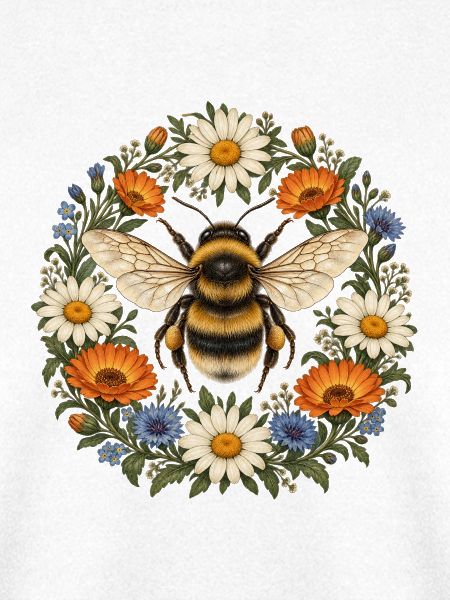 Pilzmond mit Waldblumen & Sternen