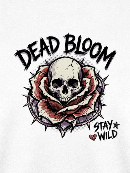 Dead Bloom Skull Rose Tattoo