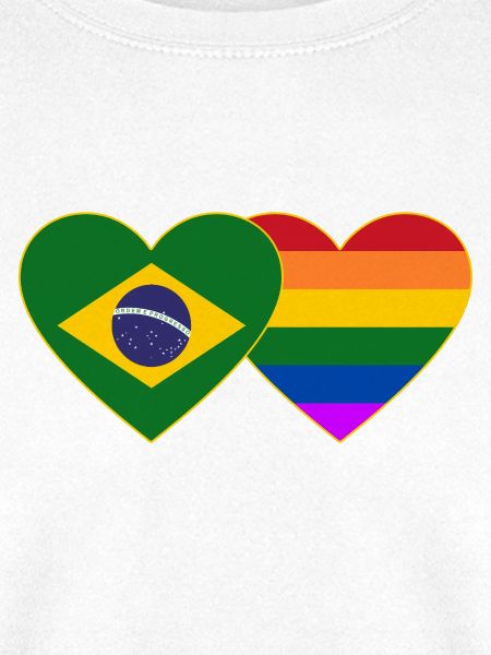 Brasilien Regenbogen Flagge Herz