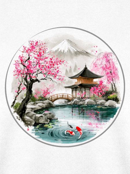 Japanischer Teich im Kirschblüten-Pavillon
