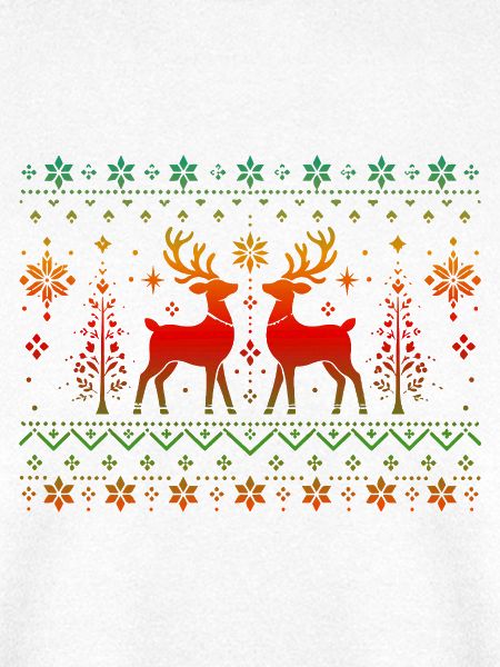 Hirsche im weihnachtlichen Muster