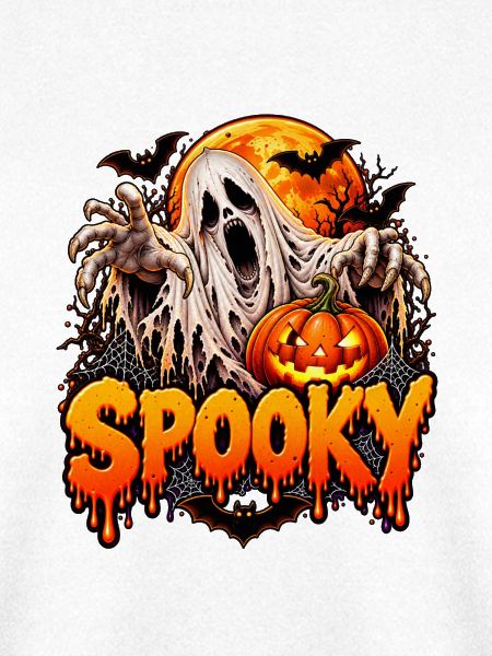 Spooky Halloween Geist mit Kürbis