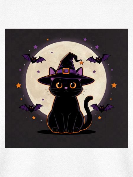 Halloween Hexenkatze – Witchy Cat & Vollmond