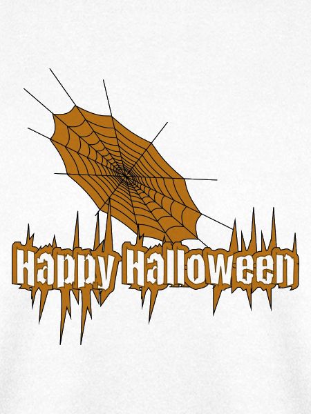 Happy Halloween Spiderweb Logo