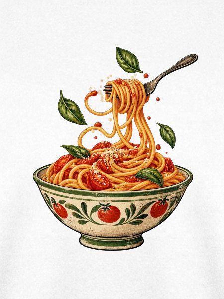 Spaghetti Schüssel Illustration