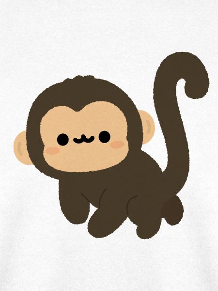 Spider Monkey Cartoon Charm
