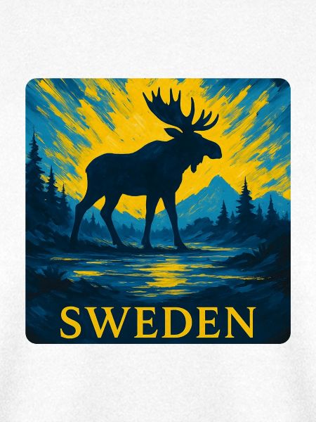 Schwedischer Elch im Abendlicht