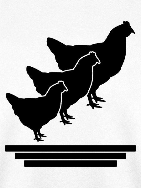 Hühner Trio Silhouette
