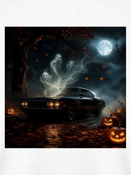 Geisterauto Halloween-Mond