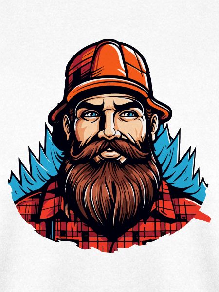 Lumberjack mit rotem Flanell