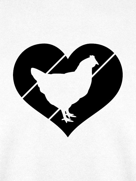 Huhn Herz Silhouette