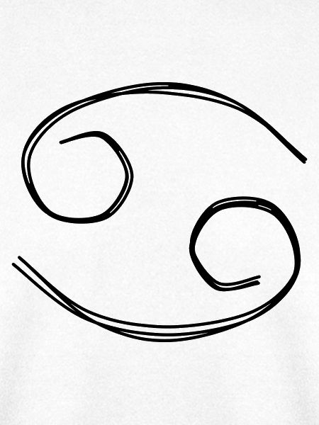 Sternzeichen Krebs handgezeichnet