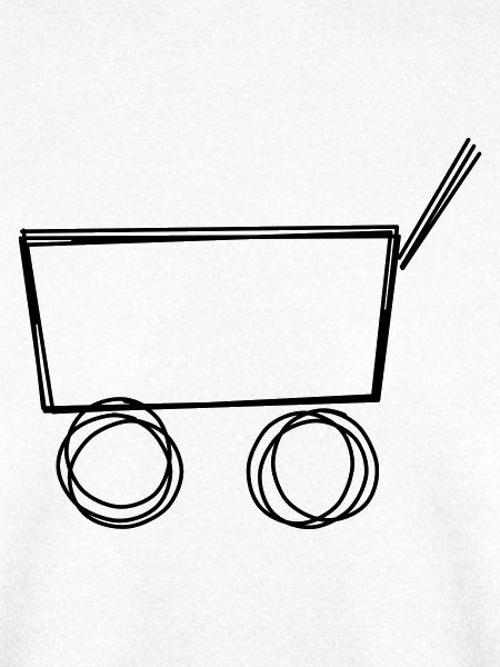 Bollerwagen handgezeichnet