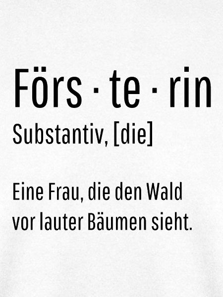 Försterin Substantiv Definition Wald Geschenk