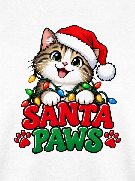 Santa Paws – Katze mit Weihnachtsmütze