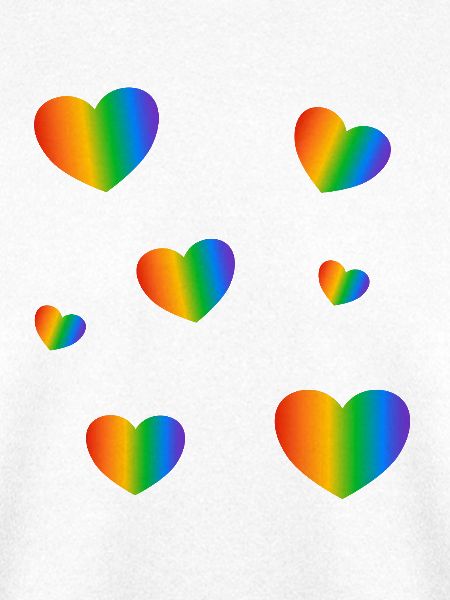 Rainbow Hearts LGBT-Stolz