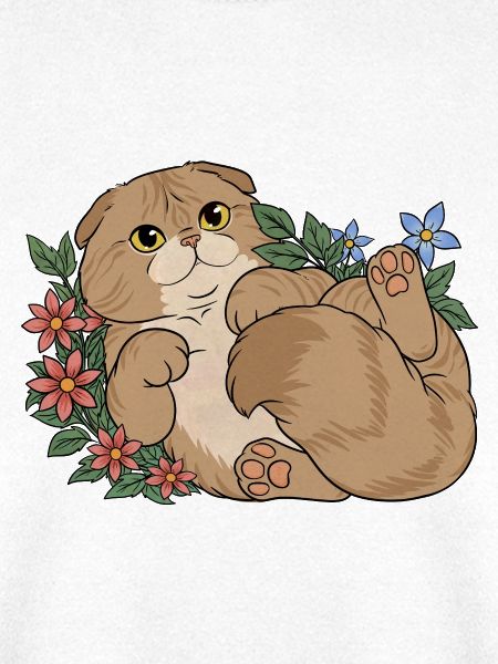 Florales Scottish Fold-Kätzchen