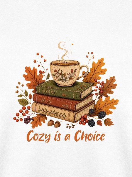 Bücherstapel  Tasse Herbst Design