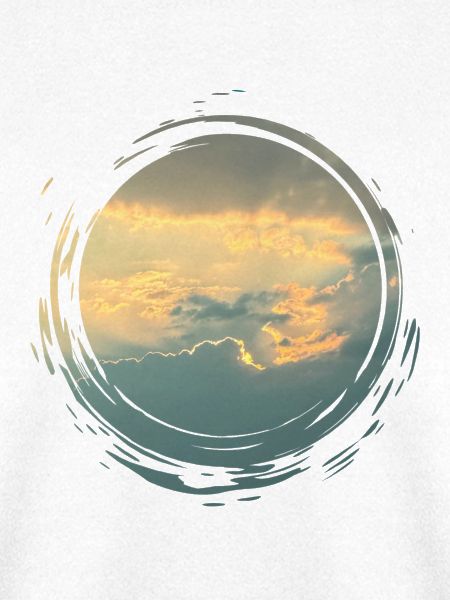 Sunlit Sky Circle Pinseldruck