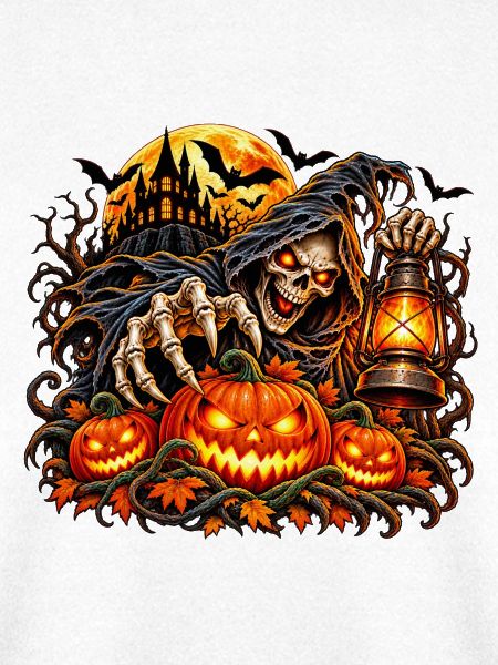 Grim Reaper Halloween Kürbis-Szene
