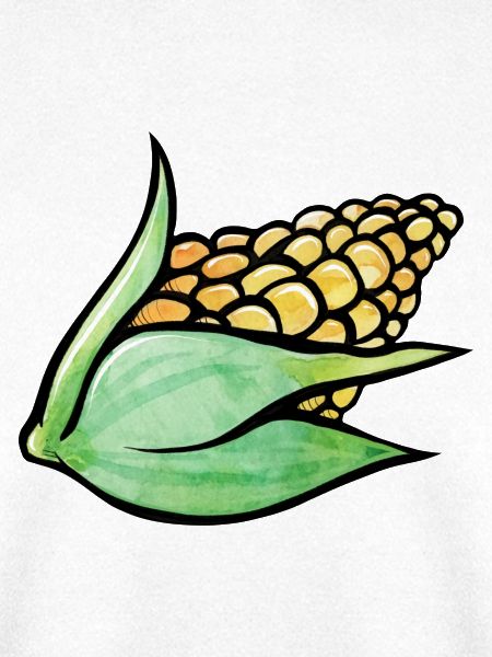 Aquarell-Maisblatt-Motiv