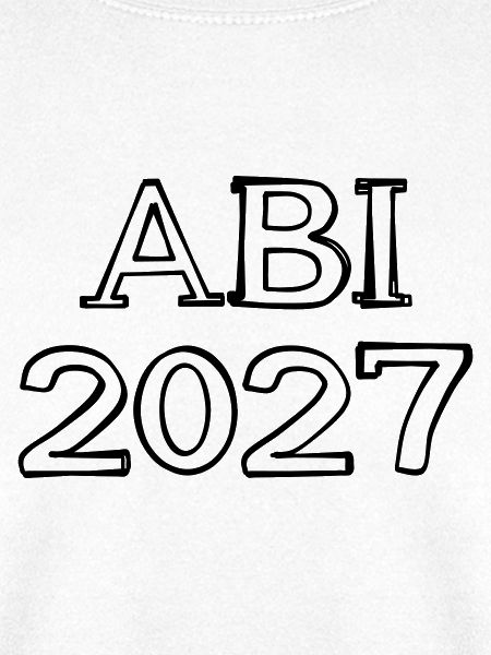 Abi 2027 Schriftzug handgezeichnet