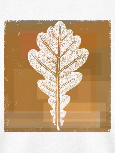 Eichenblatt - Botanisch / Stencil Quadrat Rahmen