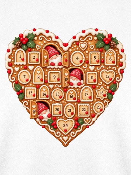 Lebkuchenherz Adventskalender mit Wichteln 