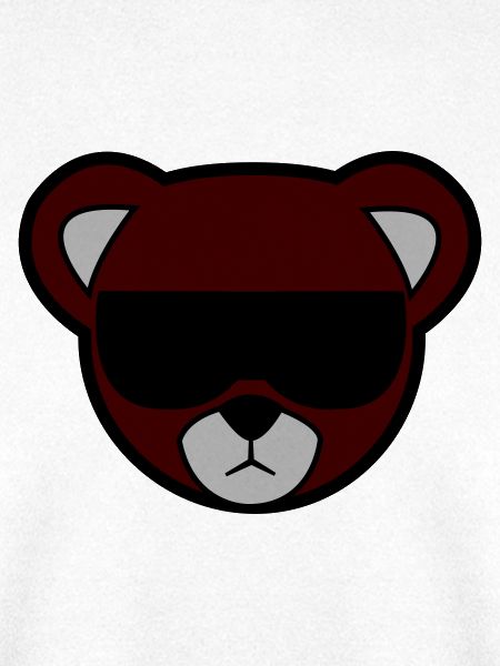 Rotbrauner Bär mit Sonnenbrille