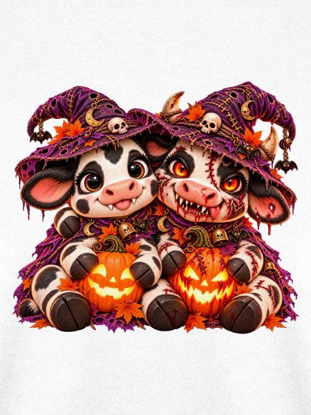Halloween-Kuh-Umarmung (Yin Yang)