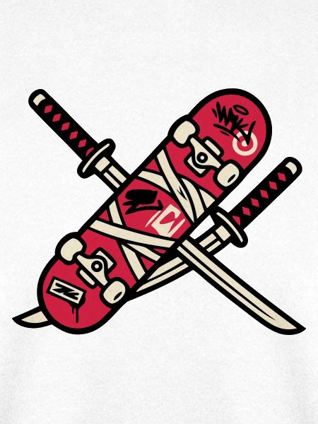Skateboard Katana Wappen Logo