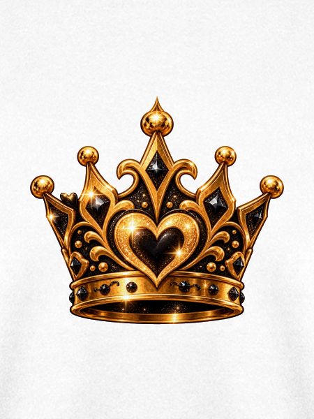 Goldene Kronenherz Ornament