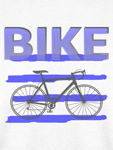 Fette Fahrradgrafik mit lila Streifen