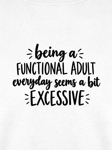 Funny Sarcastic Functional Adult