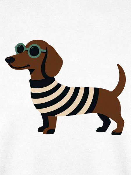 Dackel mit Sonnenbrille