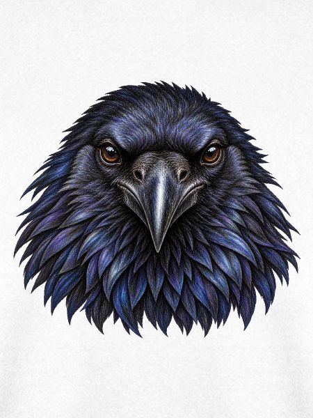 Blauer und Schwarzer Krähenkopf