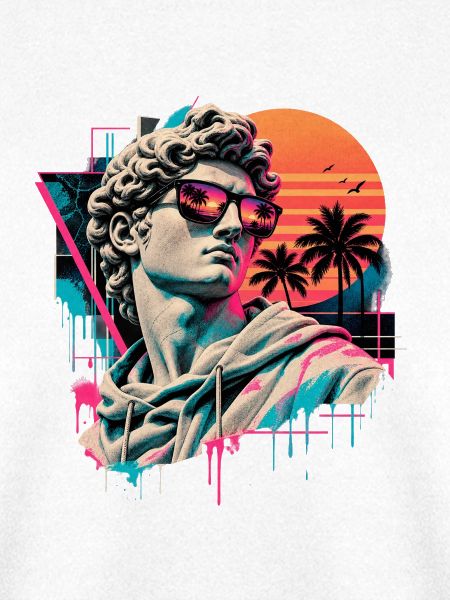 David in Neon Sunset Retrowave
