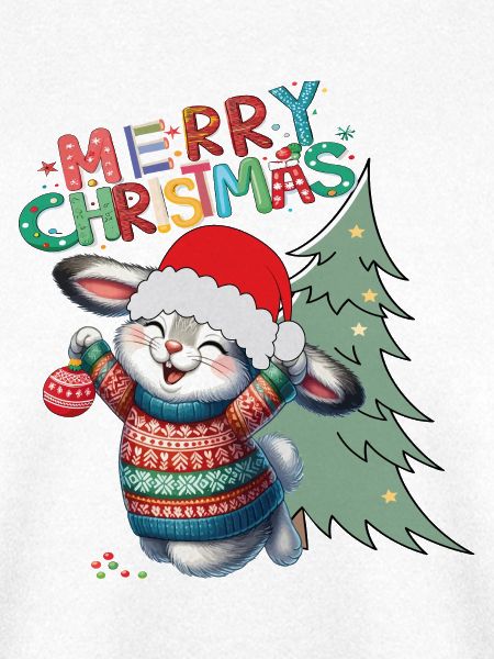 Fröhlicher Weihnachtshase