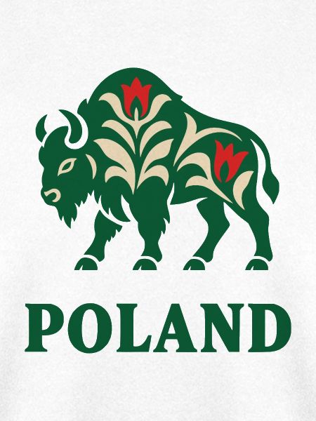 Polnische Bison-Volkskunst Polen Souvenir