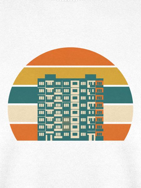Plattenbau Retro Grafik Osten Retro