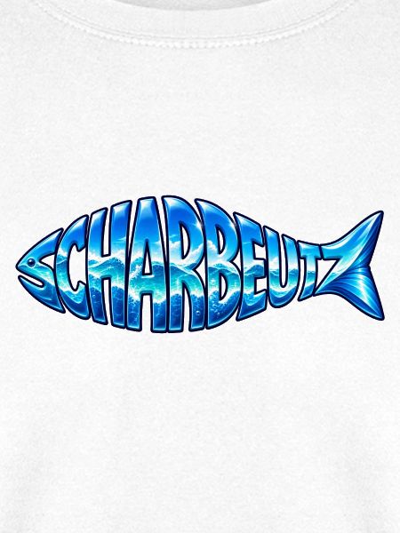 Scharbeutz Blaues Fischlogo am Meer