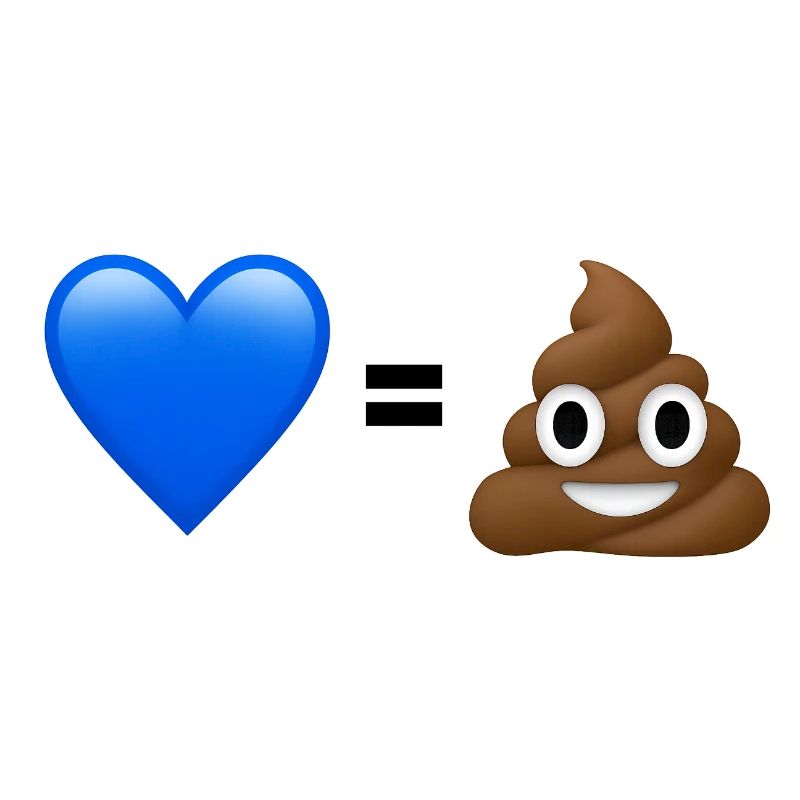 AfD ist Kacke - 💙 = 💩 (Bright Design)