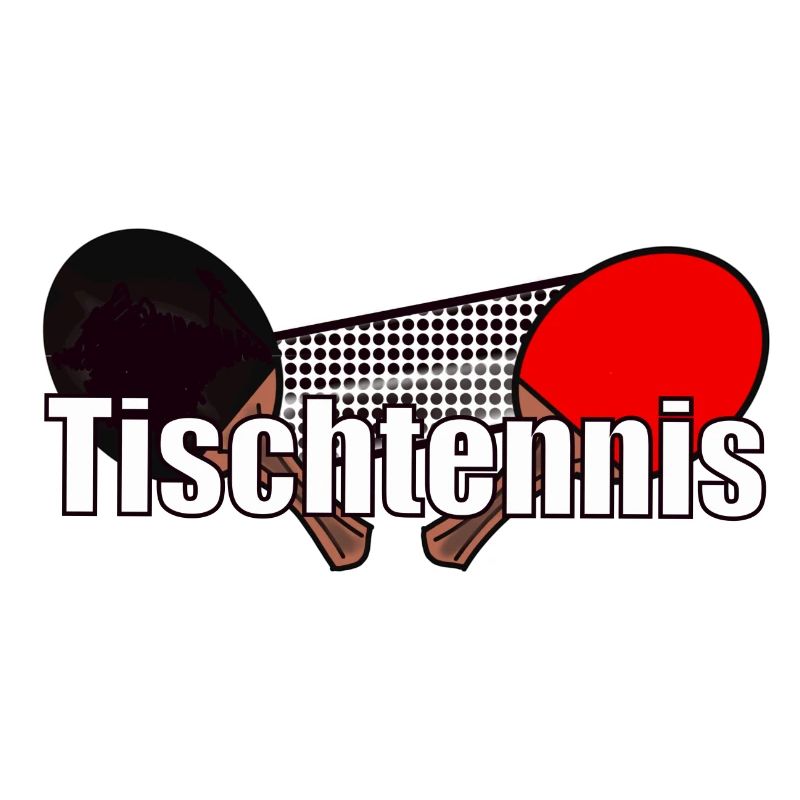 Tischtennis Collage mit Schlägern