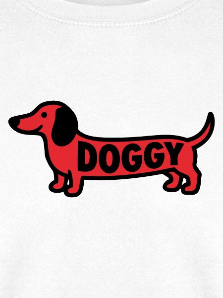 Dackel Hund Doggy Spruch Rot