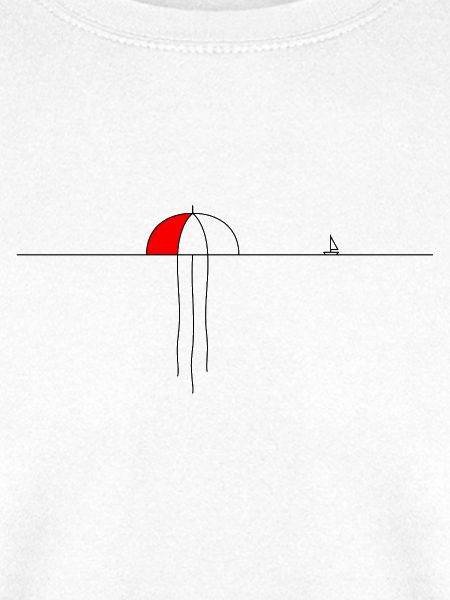 Regenschirm Qualle Minimalismus Lineart Meer