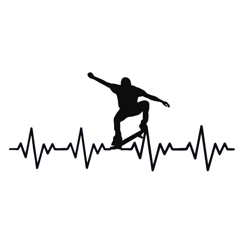 Skateboarder EKG Herzschlag