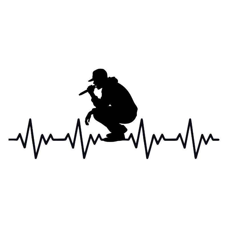 Rapper rappen MC Microphone Checker EKG Herzschlag