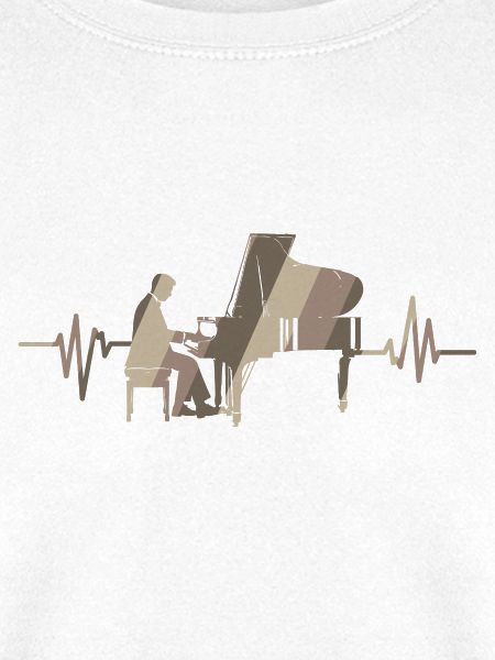 Pianist am Flügel mit Herzschlag
