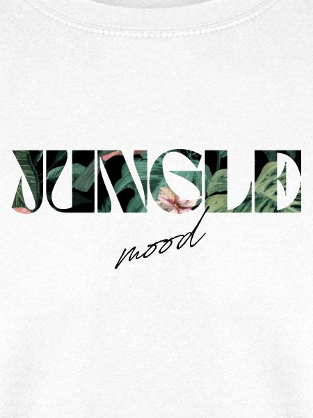 Jungle Mood Tropischer Schriftzug